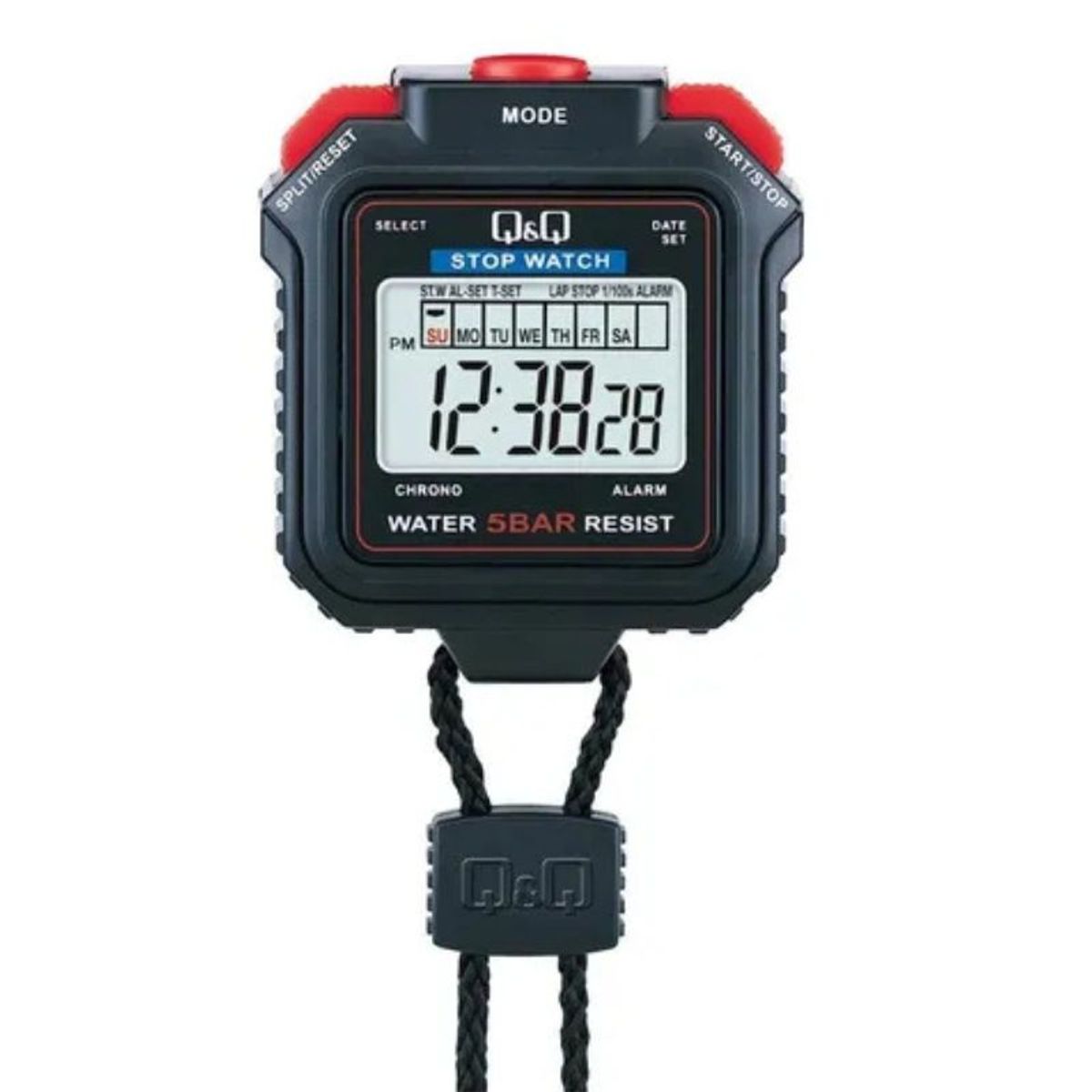 QYQ - Cronómetro Digital Q&Q HS43J001Y Resistente Agua Negro