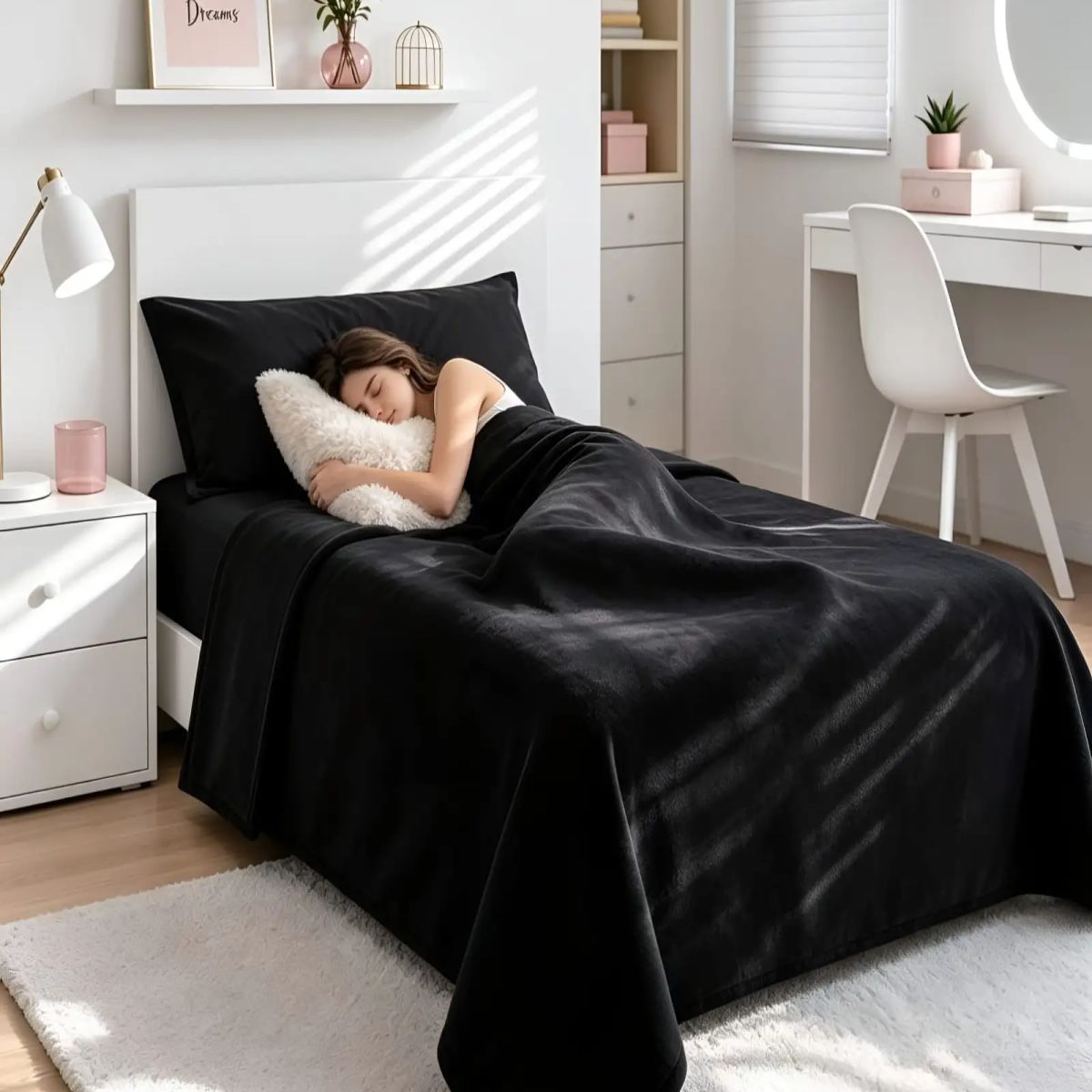GENERICO - Juego De Sabanas Termicas De Polar Para Invierno Plaza Y Media