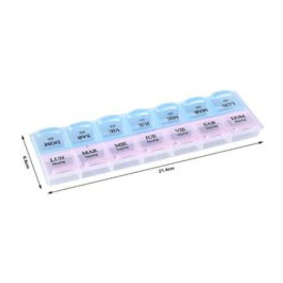 GENERICO - PASTILLERO PLASTICO TRANSPARENTE