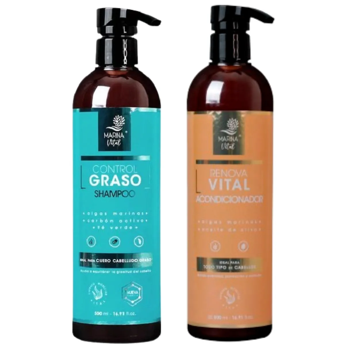 MARINA VITAL - Shampoo Control Graso Y Acondicionador MARINA VITAL