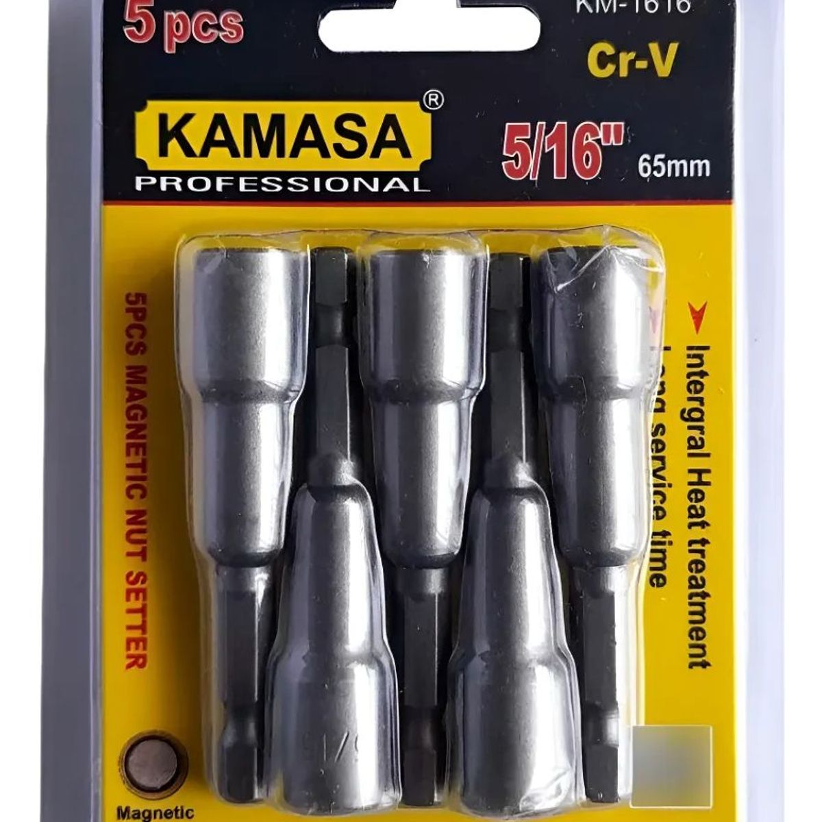 KAMASA - Set /juego 5 Adaptadores 5/16-65mm Punta Magnética Hexagonal