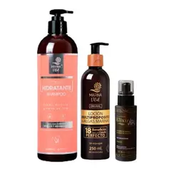 MARINA VITAL - Shampoo Poder Hidratante 500ml+Locion Multi 250ml+Serum 60ml