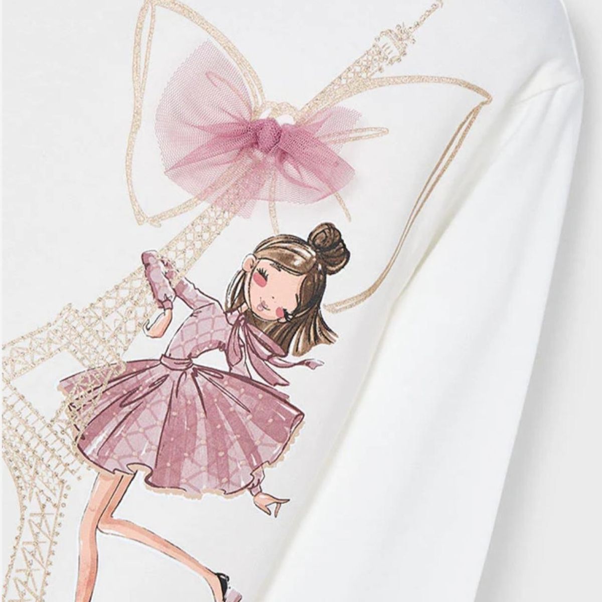 MAYORAL - Camiseta estampado y aplique