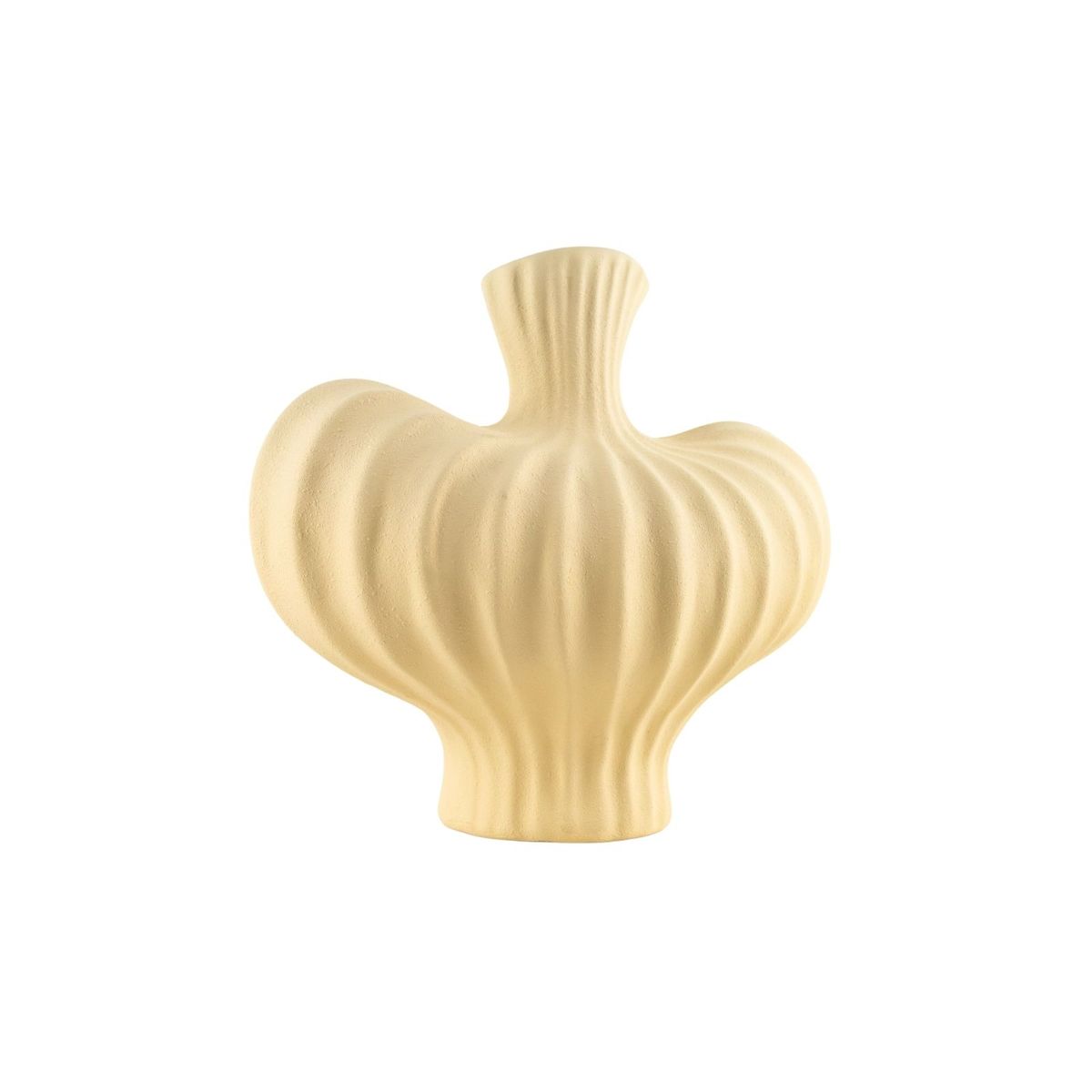 SOLEIO - Florero Estatuilla Corazón de Porcelana Francesa Beige