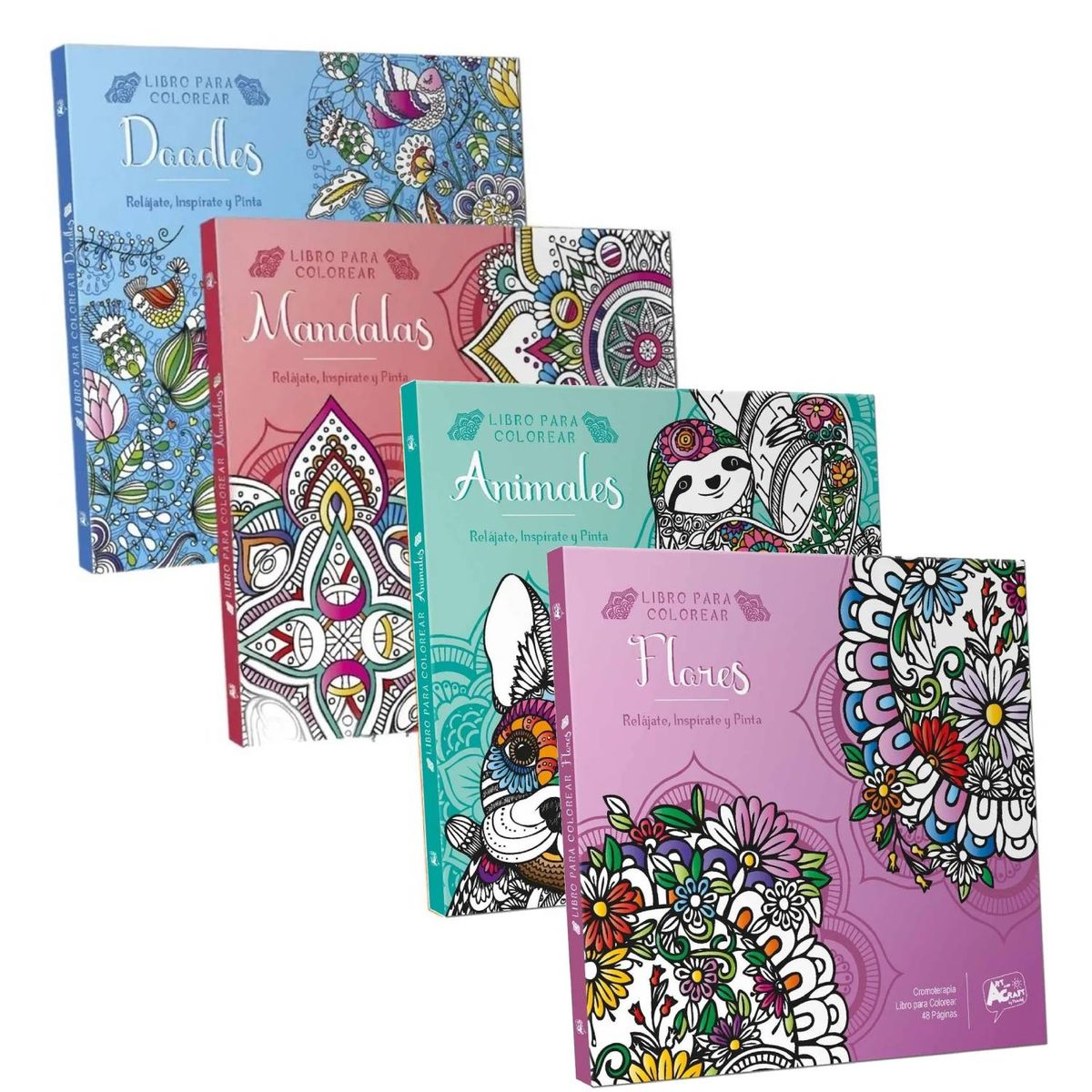 PRONOBEL - Set 4 Libros Mándalas para colorear