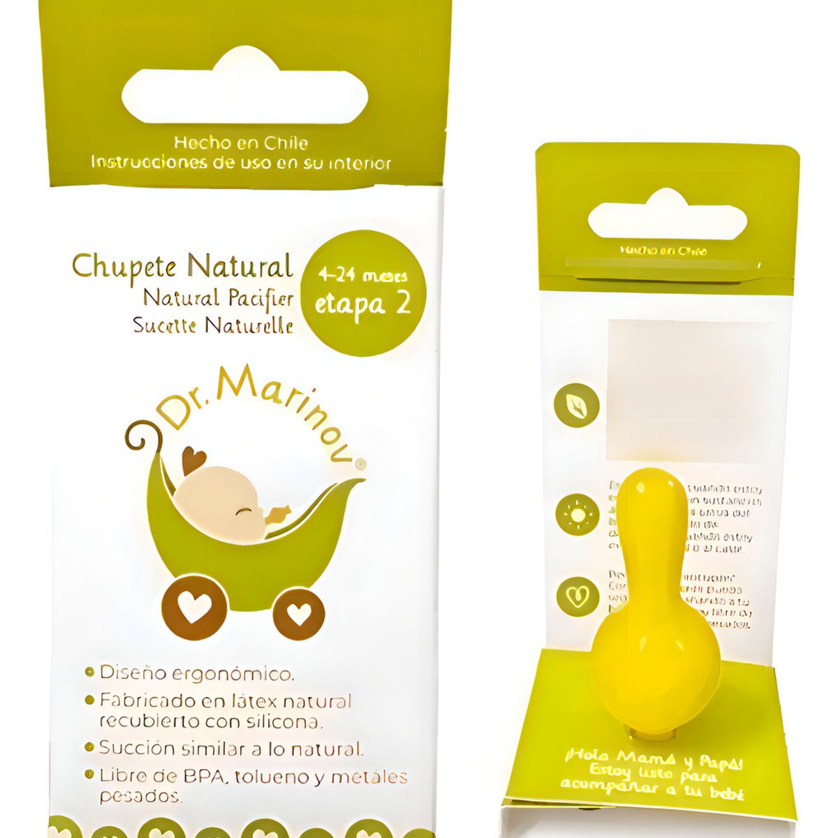 GENERICO - Chupete Dr. Marinov Color Marrón Período De Edad 0-4 Meses