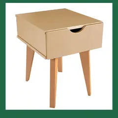 BE DESIGN - Velador Nordic Cajón Madera