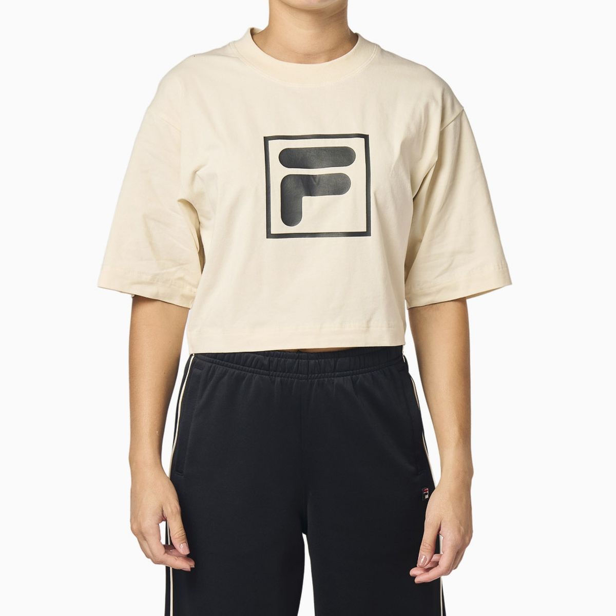 FILA - Polera Fila Cropped Union Classics Mujer Blanco