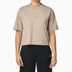 FILA - Polera Cropped Comfort Classic Mujer Café