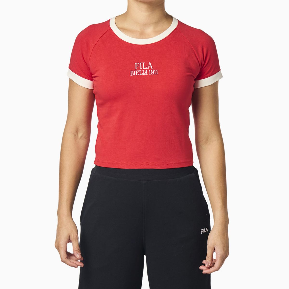 FILA - Polera Fila Letter Mujer Rojo