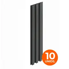DOER - Wall Panel WPC Decorativo Negro Onix, 240x16, 22mm, Caja 10 Unids.