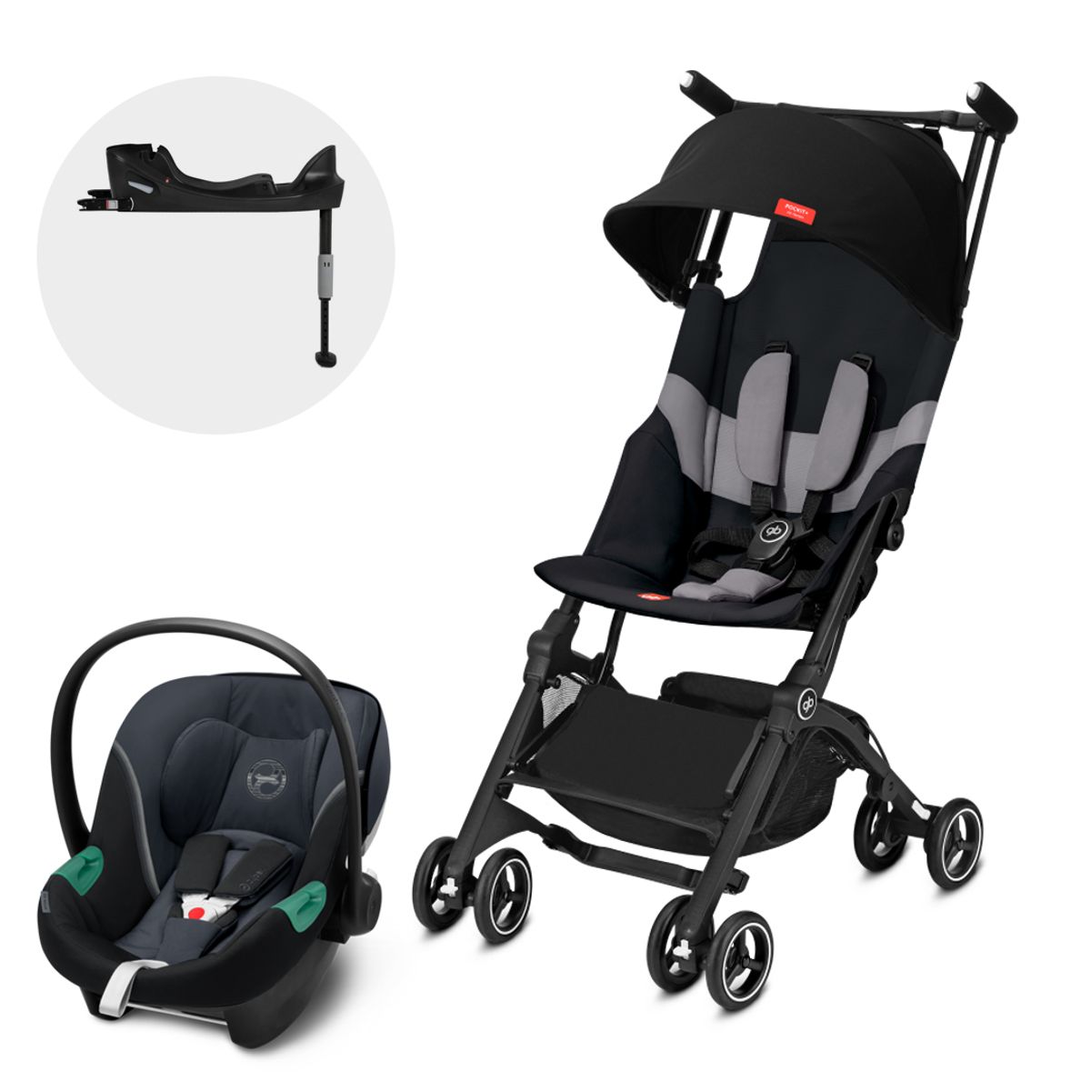 GB - Coche Travel System Pockit AT + Aton S2 + Base