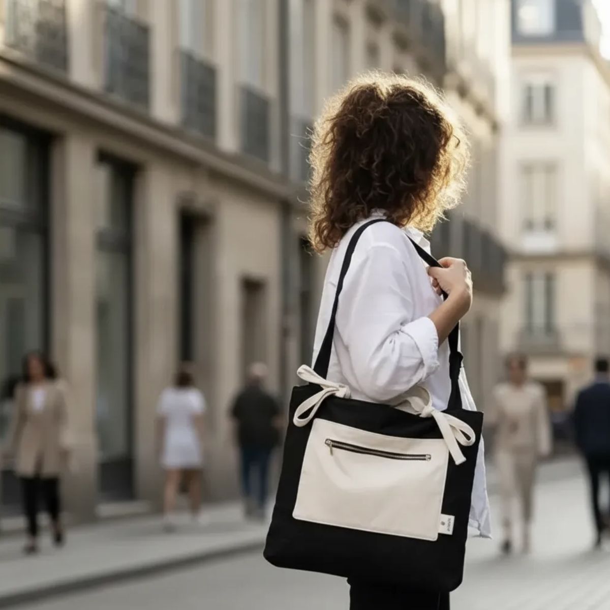 HAOKIDS - Bolso Tote Bag Carolina Bou de Lona con forro Impermeable calidad nacional 40x32 cm