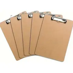 GENERICO - Pack 6 Tabla De Apoyo Portapapeles Madera Tamaño A4 Oficina Marrón