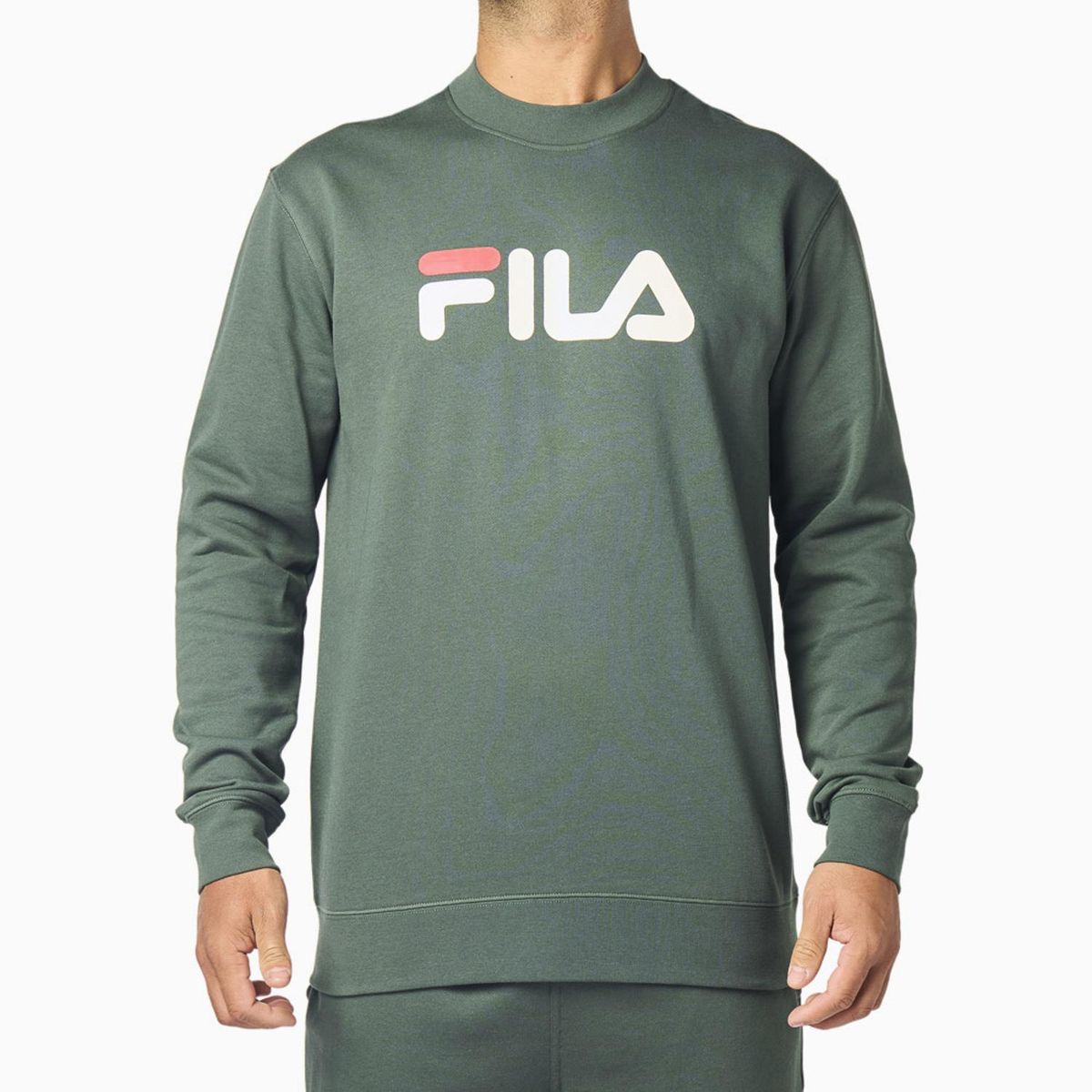 FILA - Polerón Fila Crew Letter Outline Light Hombre Verde