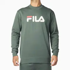FILA - Polerón Crew Letter Outline Light Hombre Verde