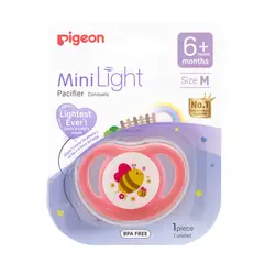 PIGEON - Chupete Odontológico Mini Light Talla M (Rosado)