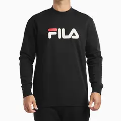 FILA - Polerón Crew Letter Outline Light Hombre Negro