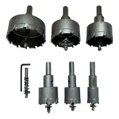 KAMASA - Set 6 Brocas Sierra Copa TCT Para Metal 22-30-35-45-50-60mm