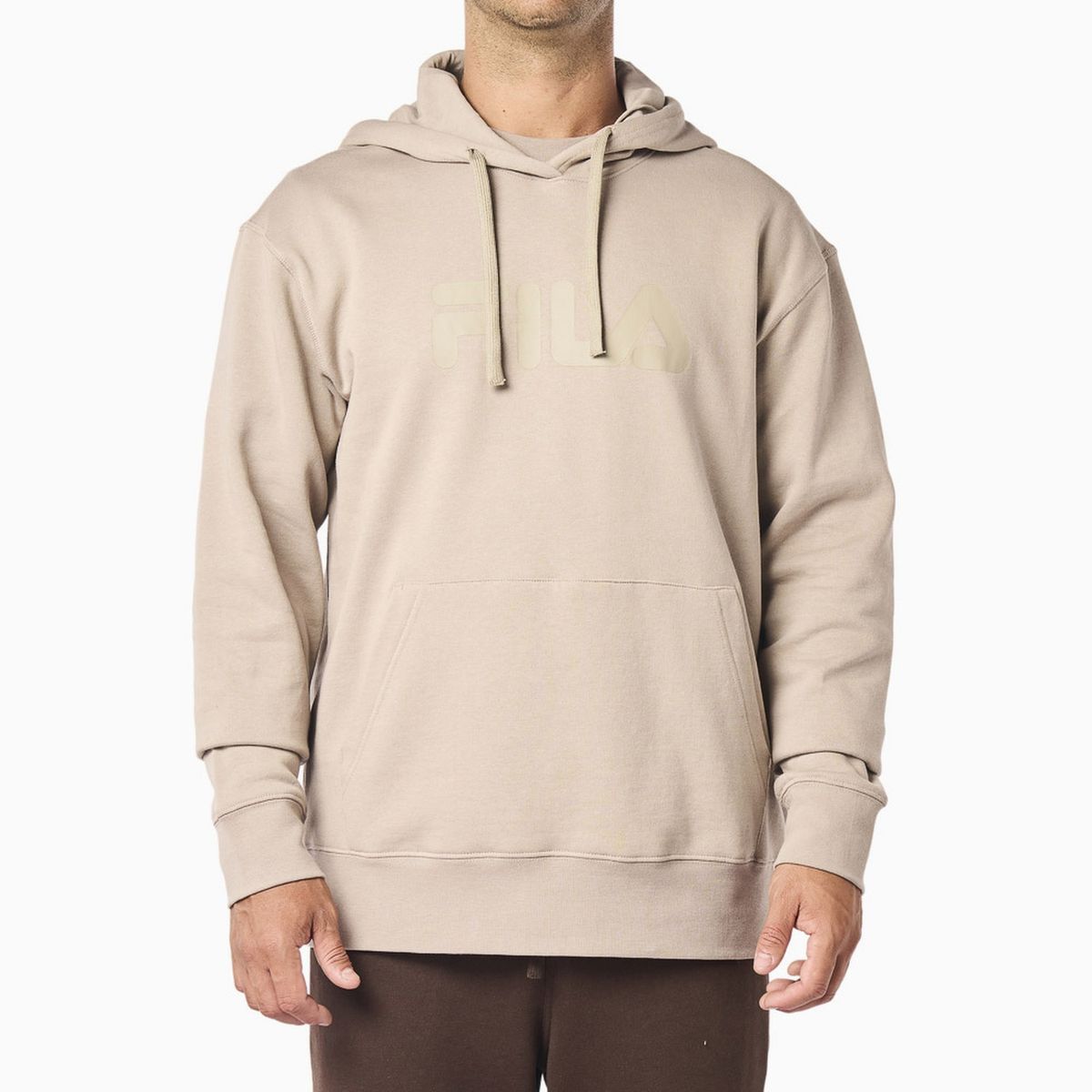 FILA - Polerón Fila Comfort Letter III Hombre Cafe