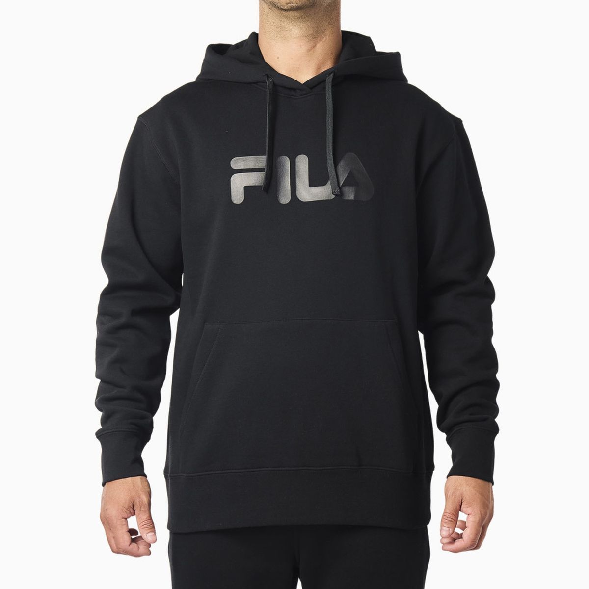 FILA - Polerón Fila Comfort Letter III Hombre Negro