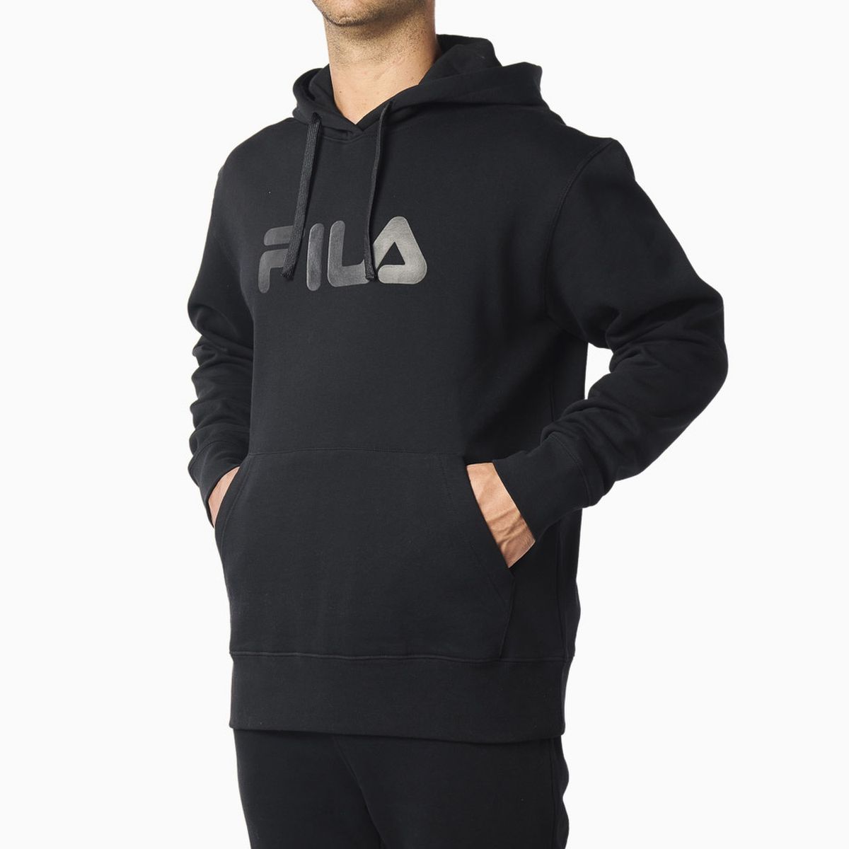 FILA - Polerón Fila Comfort Letter III Hombre Negro