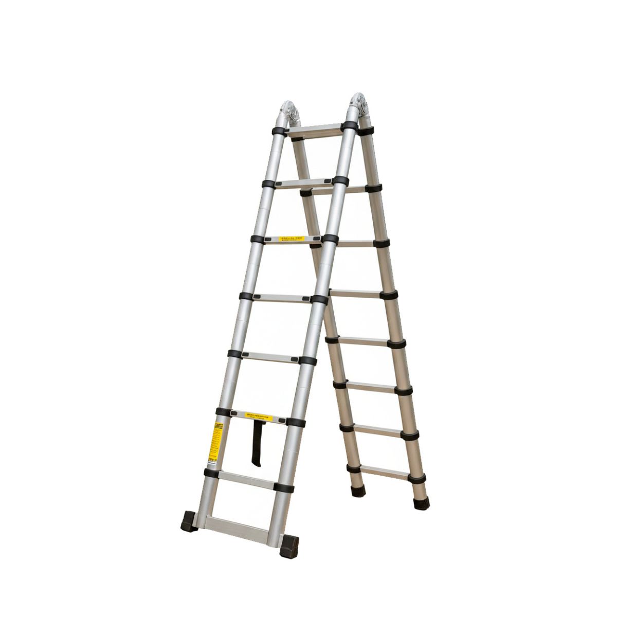 GENERICO - Escalera telescópica 2x8 peldaños aluminio 5m 150kg Cerram