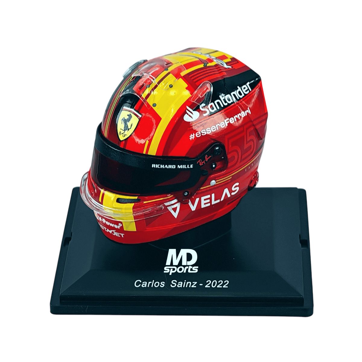 FORMULA 1 - Casco Formula 1 Carlos Sainz Ferrari 2022 GP España Spark 1:5