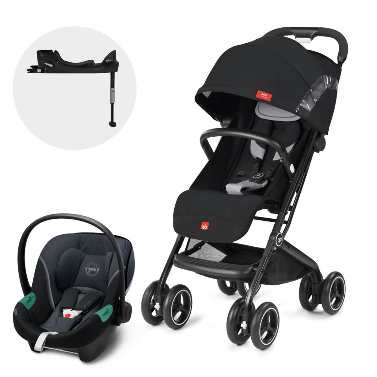 GB - Coche Travel System Qbit Plus AT + Aton S2 + Base