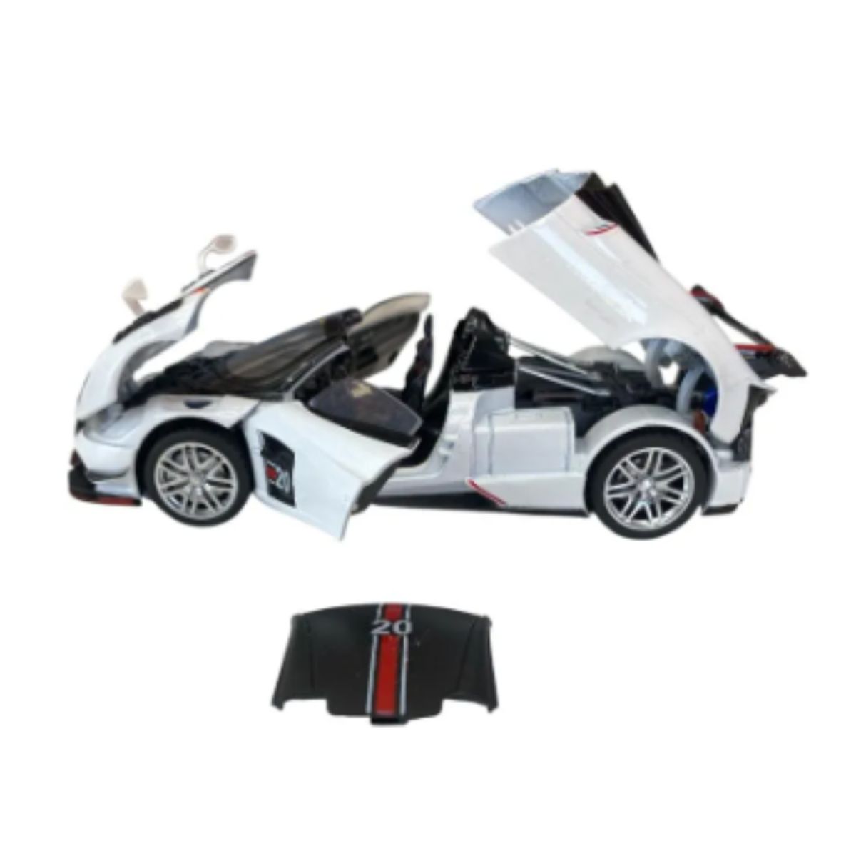 NO LOGO - Auto Pagani Huayra Bc Escala 132 Luz Sonido Friccion Blanco