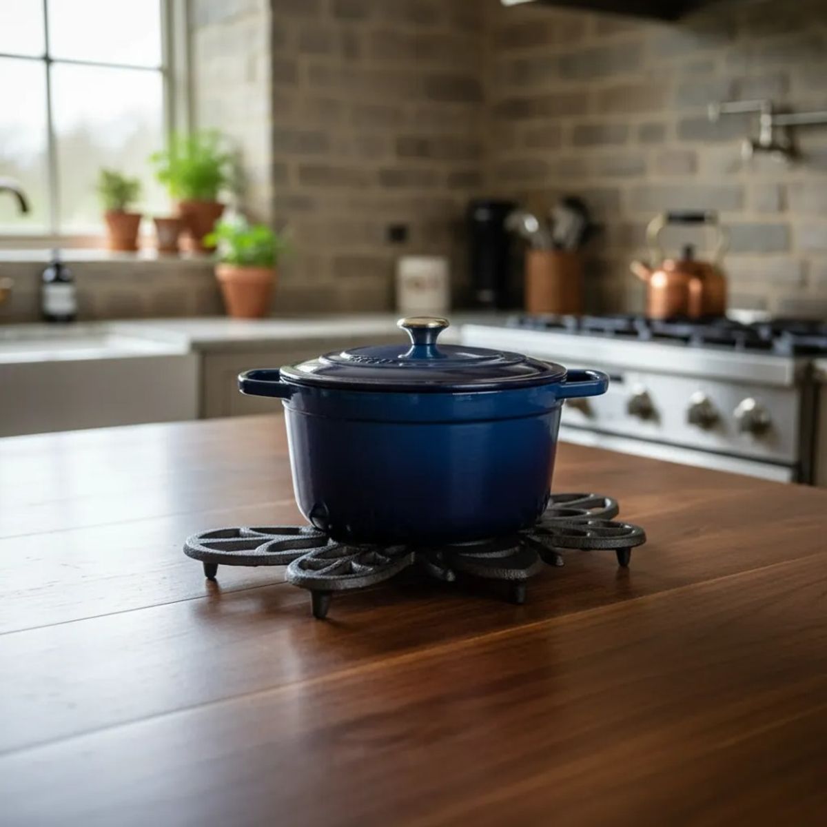 TODOHOGAR SANTIAGO DE CHILE - Set de 4  Posa Ollas Metálicos Abeja Negra 20 cm – Estilo Rústico