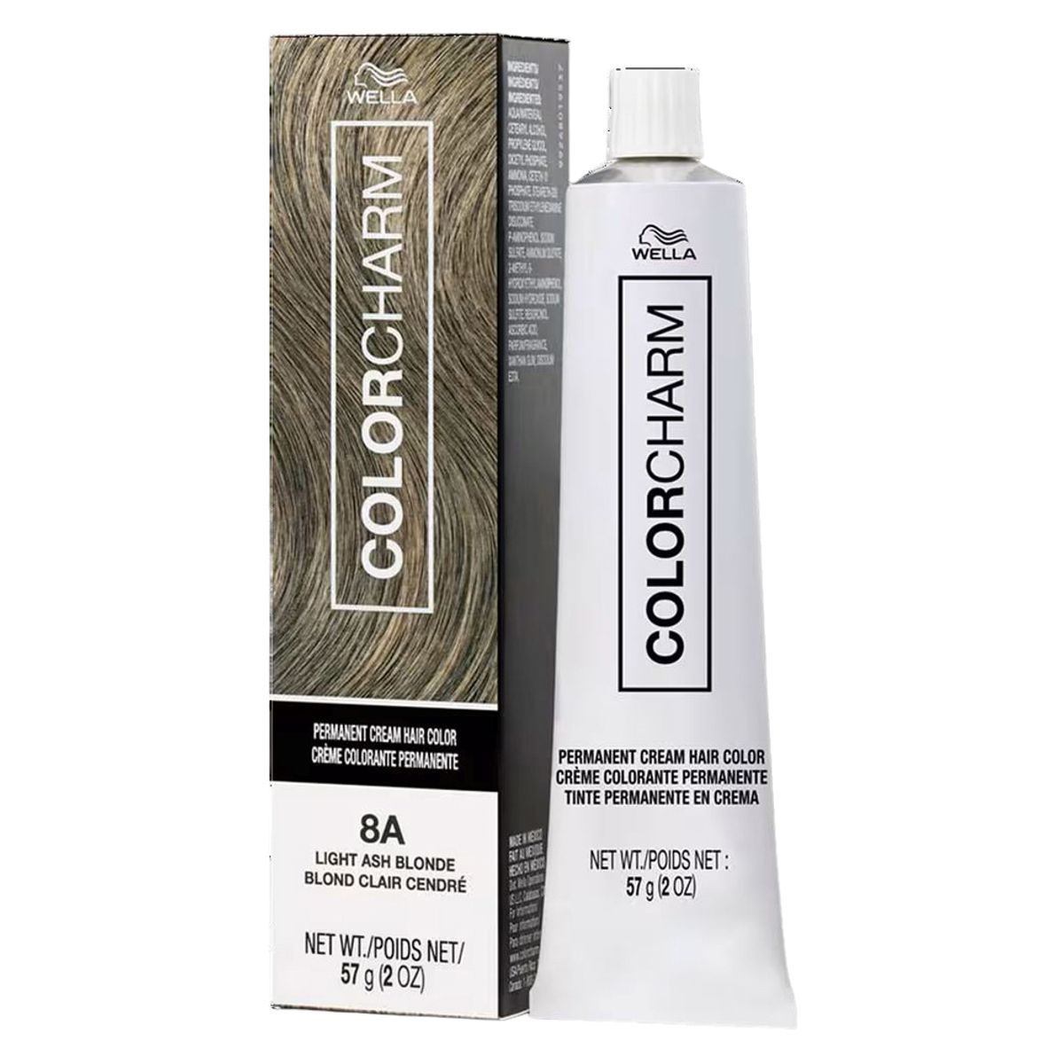 WELLA - Color Charm Permanent Cream - 8A Light Ash Blonde Wella