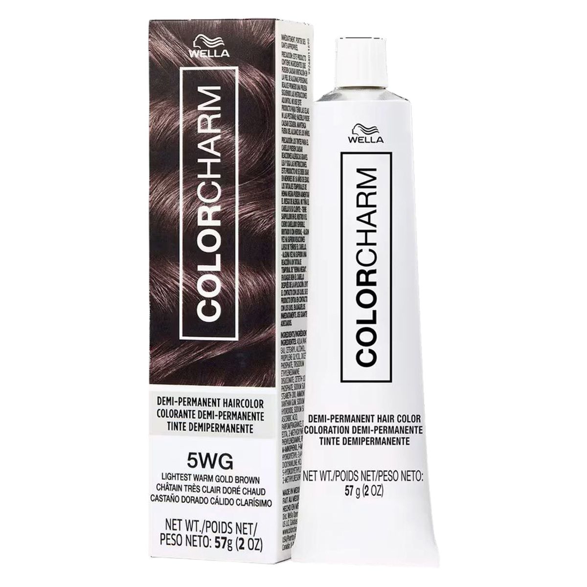 WELLA - Color Charm Demi-Permanent Hair Color - 5WG Lightest Warm Gold Brown Wella