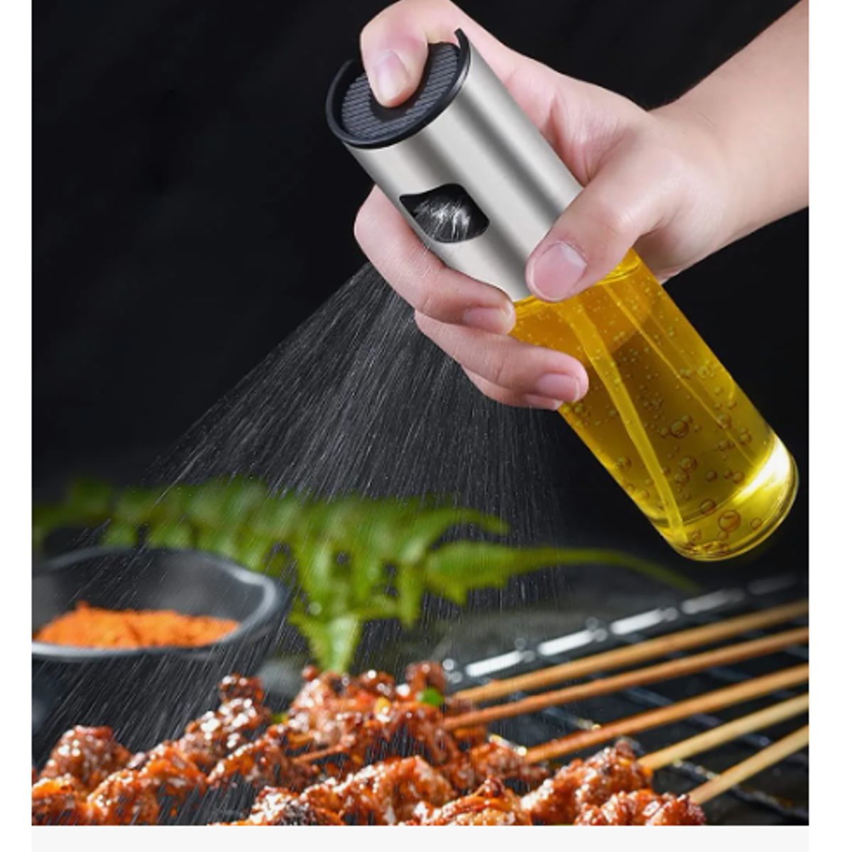 GENERICO - Set 3 Dispensador Spray Rociador Aceite Vinagre