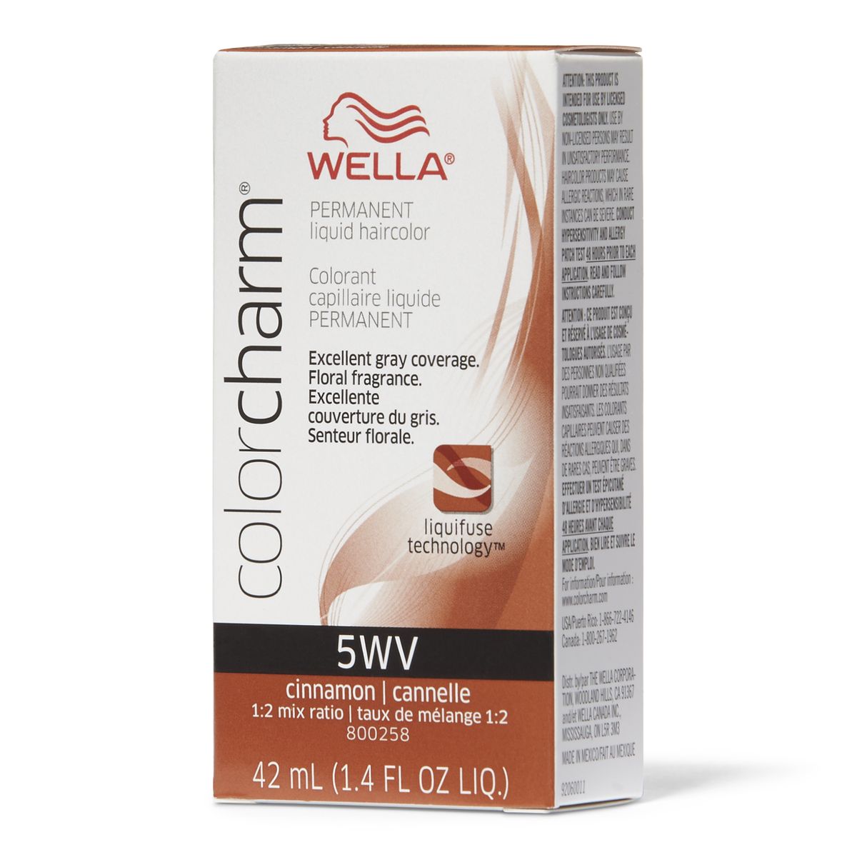 WELLA - Color Charm Permanent Liquid Hair Color - 5WV Cinnamon Wella