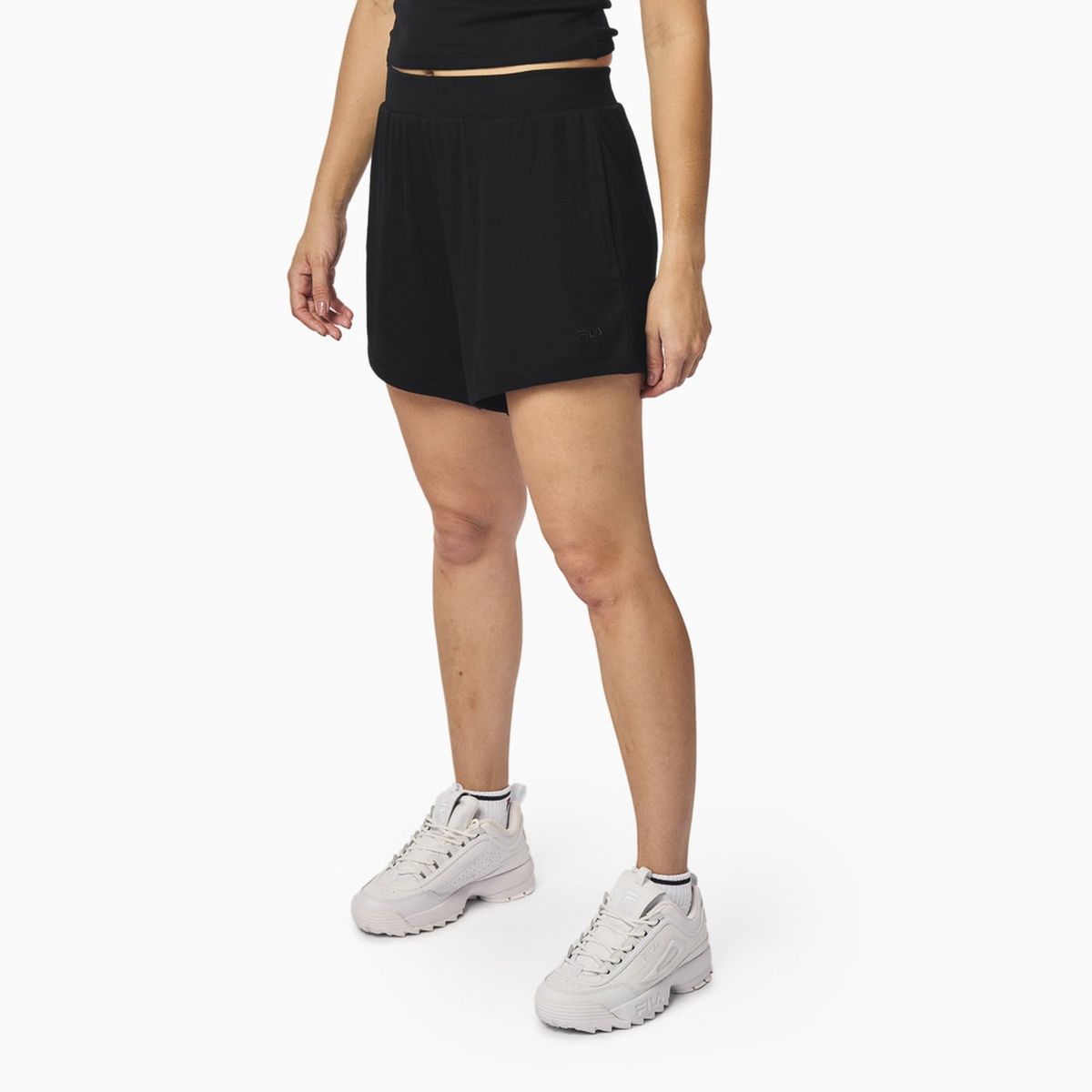 FILA - Short Fila Rib Mujer Negro