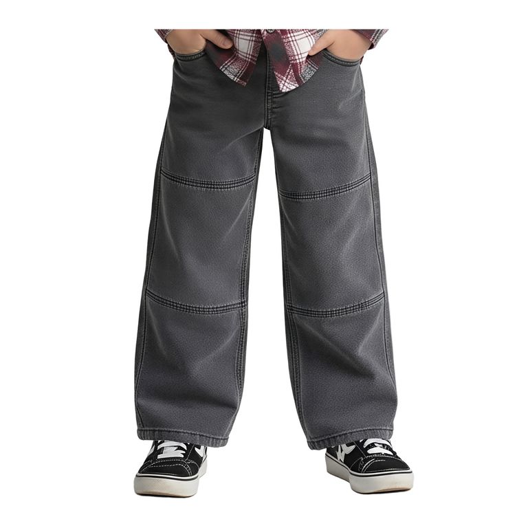 Jeans Ancho Nino Negro 6