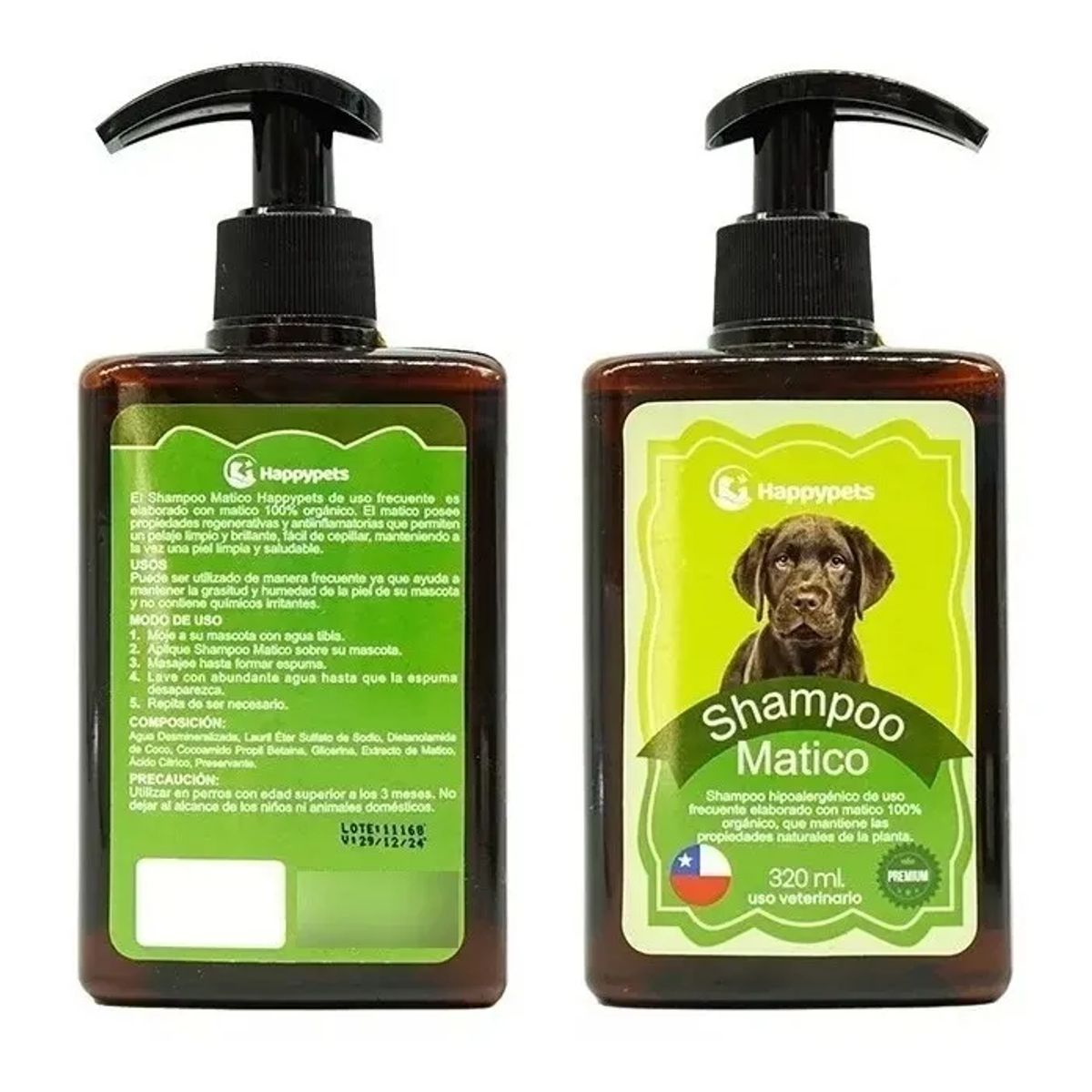 BUEN AMIGO - Shampoo Liquido Perros De Matico Hipoalergénico 320 Ml