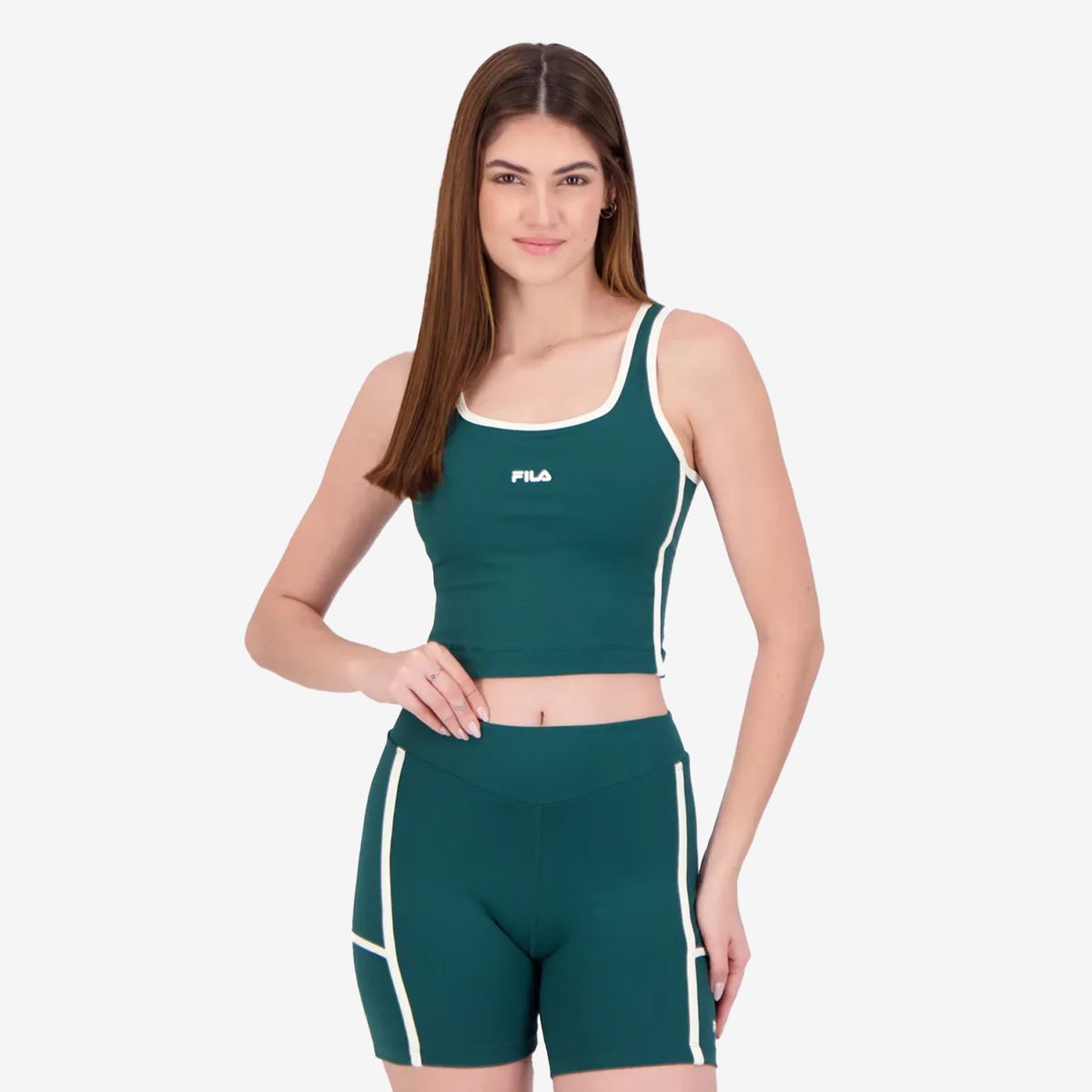 FILA - Top Fila Slim Line Tennis Sports Club Mujer Verde