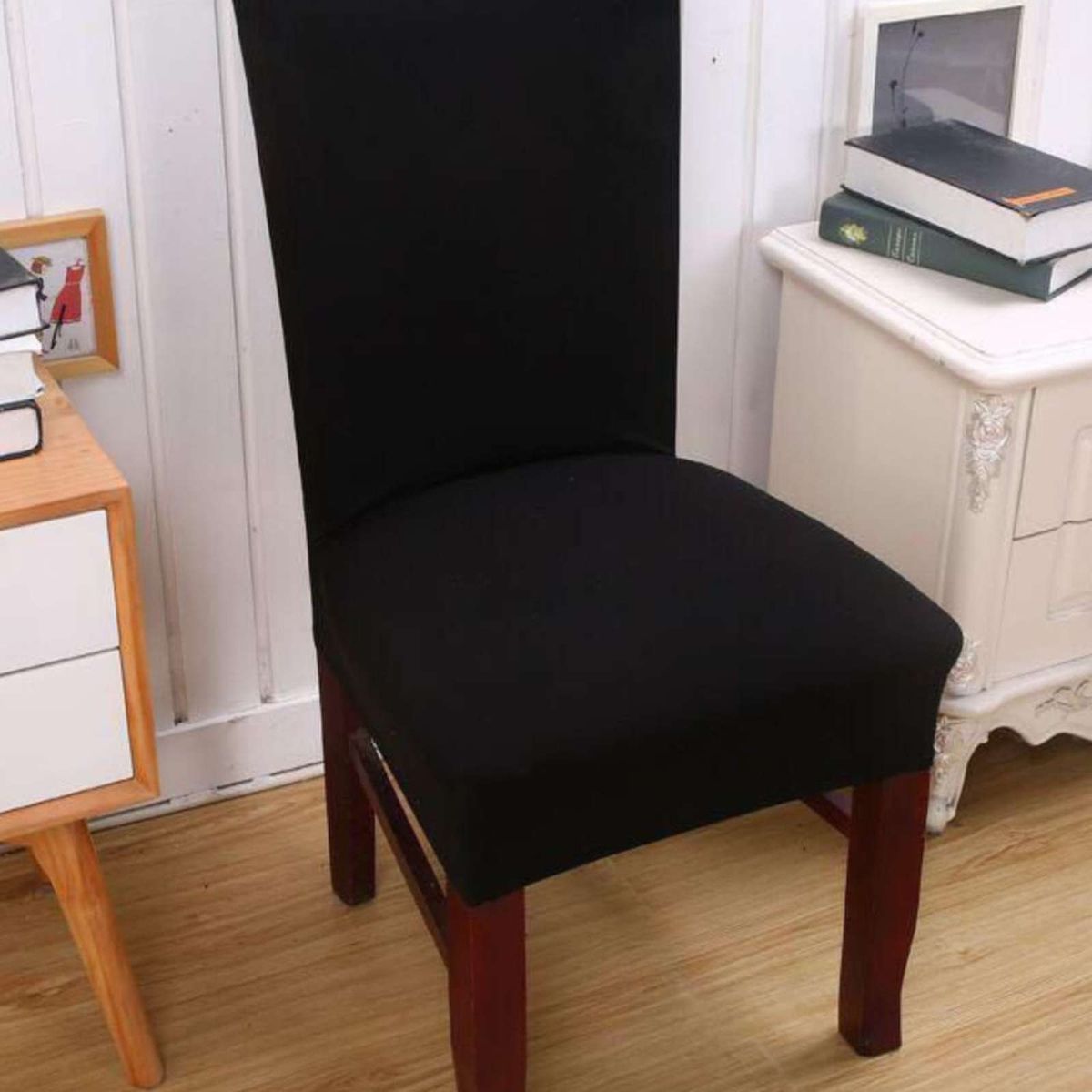 GENERICO - SET DE 6 FUNDAS LISAS ELASTICADAS DE SILLAS