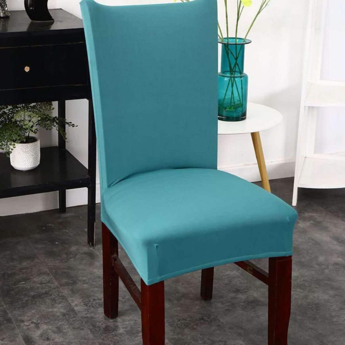 GENERICO - SET DE 6 FUNDAS LISAS ELASTICADAS DE SILLAS