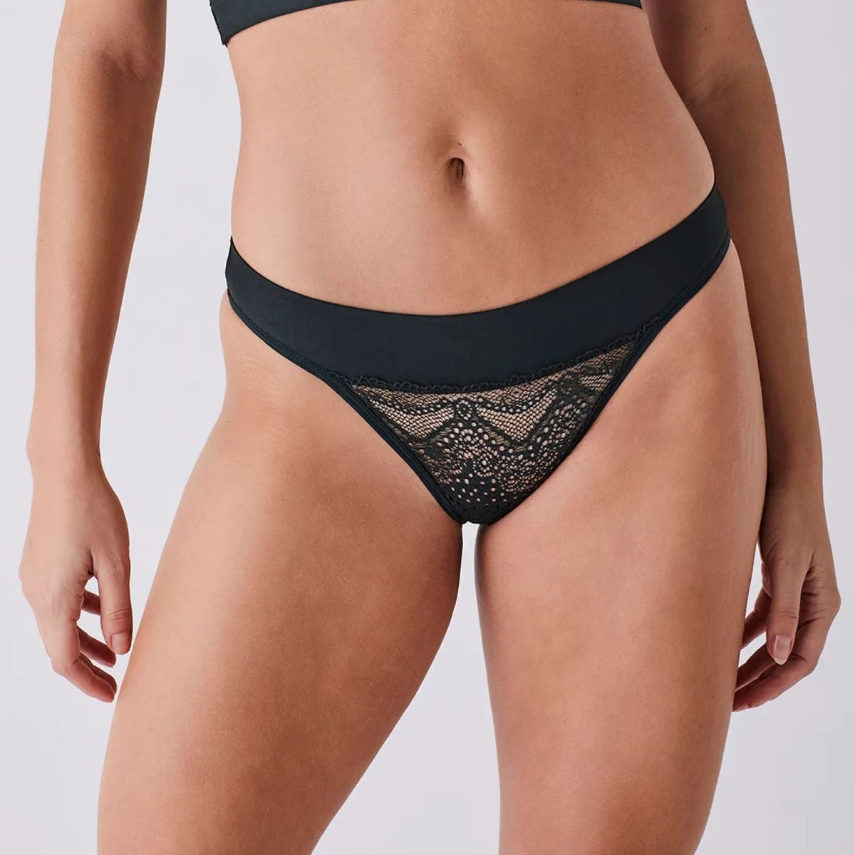 LIZ - Calzón Tanga con encaje y cintura doble Lovely 50552