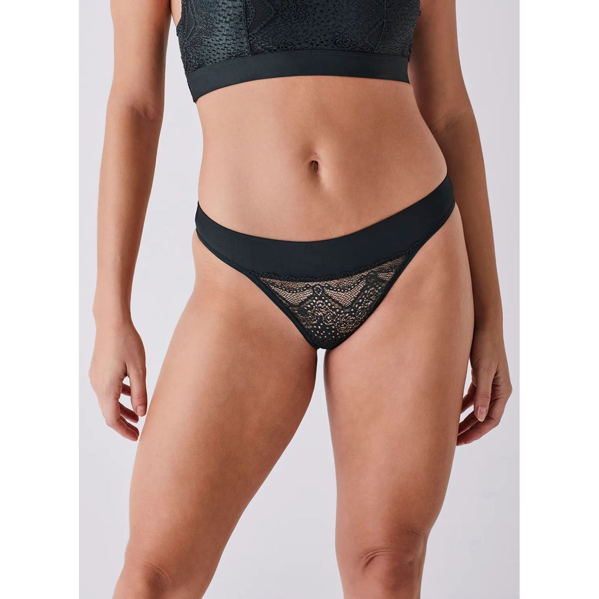 LIZ - Calzón Tanga con encaje y cintura doble Lovely 50552