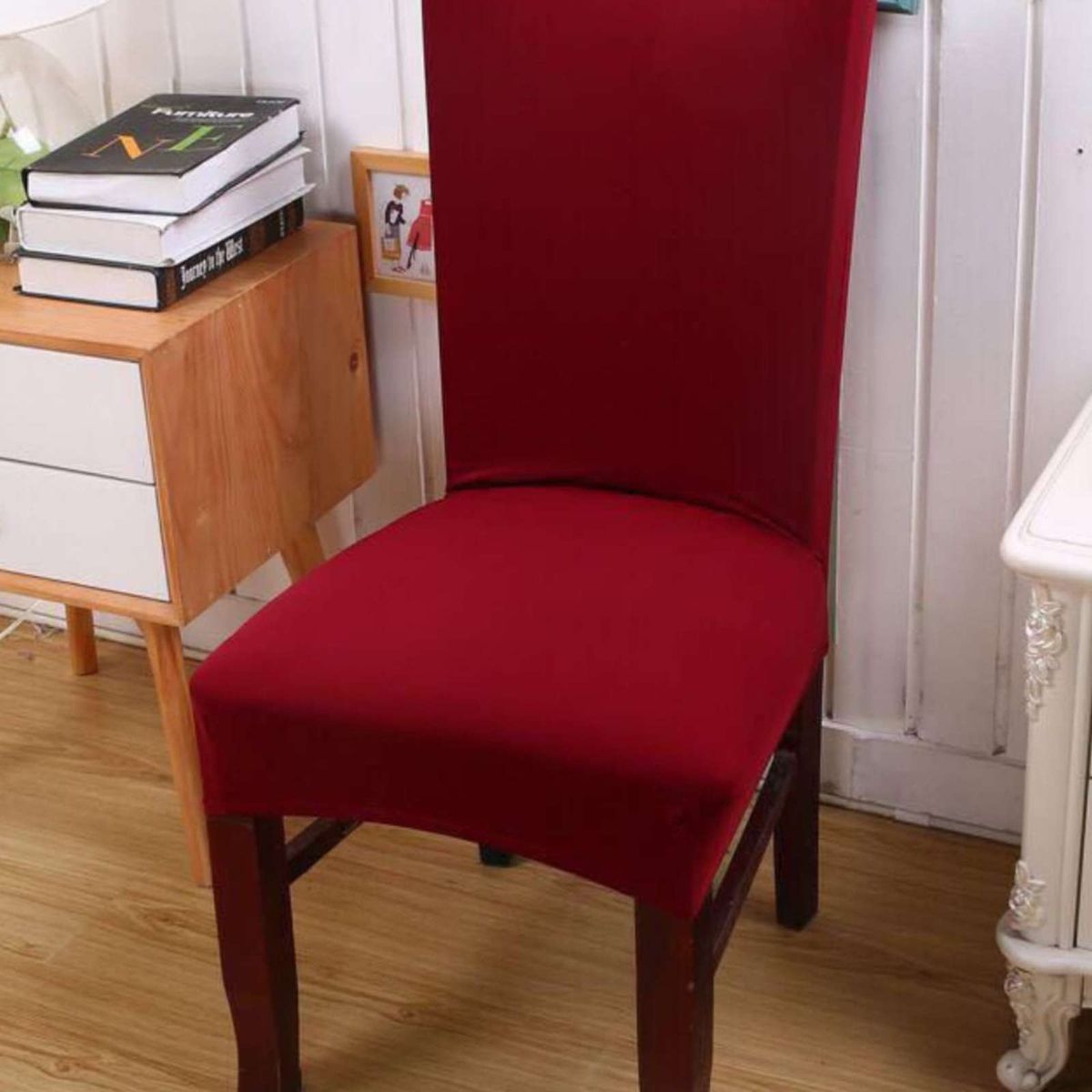 GENERICO - SET DE 6 FUNDAS LISAS ELASTICADAS DE SILLAS