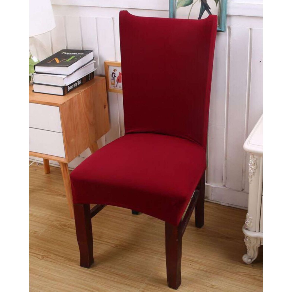 GENERICO - SET DE 6 FUNDAS LISAS ELASTICADAS DE SILLAS