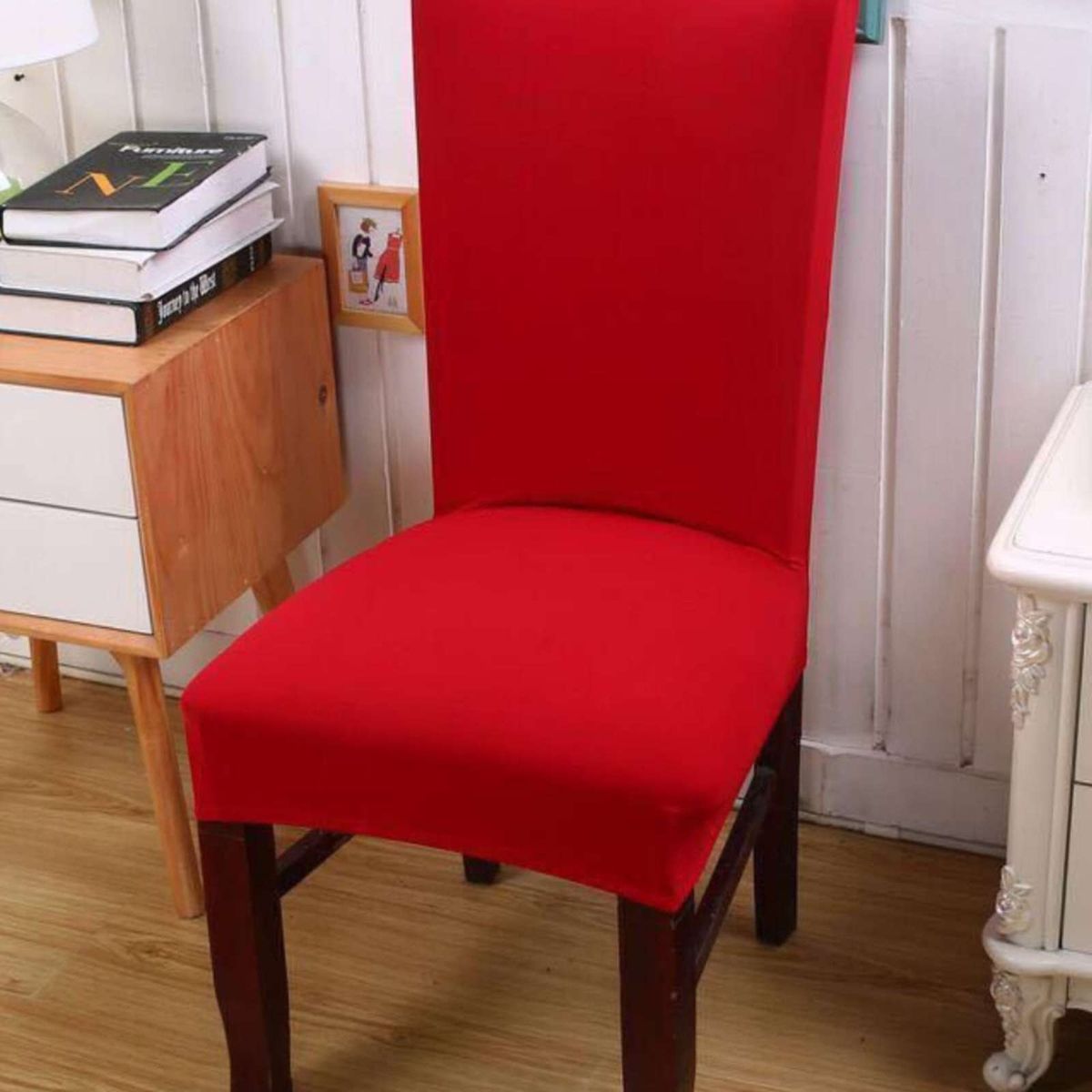 GENERICO - SET DE 6 FUNDAS LISAS ELASTICADAS DE SILLAS