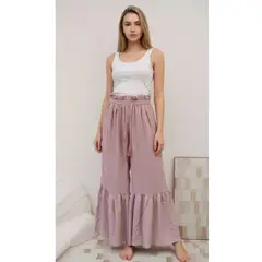 LIKE SHOP - Pantalón Palazzo Mujer Liviano con Vuelos Excelente Calidad 2605