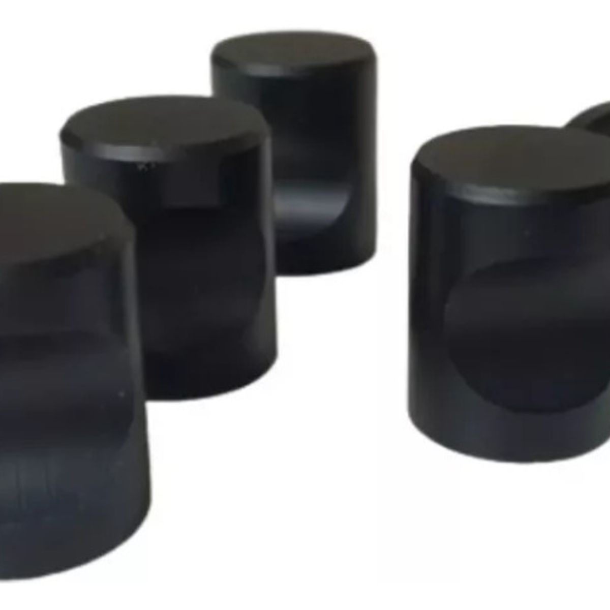 GENERICO - Tirador Perilla Balin + Tornillo Pack 5 Unid 25x18mm Negro Negro - 338031