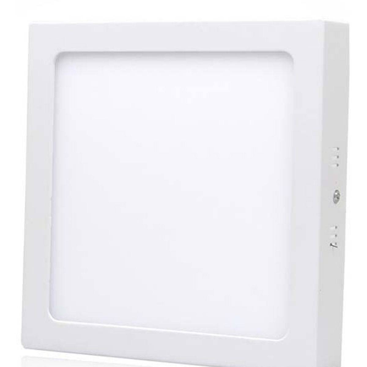 GENERICO - 10 Foco Panel Plafón Led 12w Sobrepuesto Cuadrado Luz Frío   Blanco Blanco-003321 B 003026