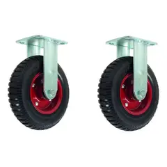 GENERICO - Pack 2 Ruedas Giratorias De 8 Pulgadas Industrial